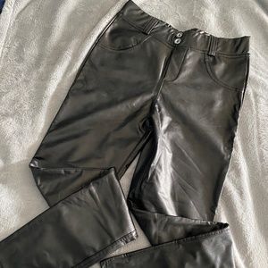 Black Pleather Leggings never worn